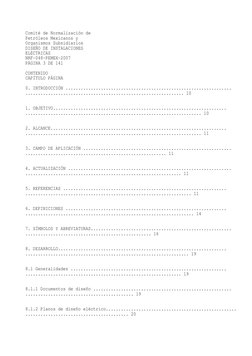 Comité de Normalización de 
Petróleos Mexicanos y 
Organismos Subsidiarios 
DISEÑO DE INSTALACIONES 
ELÉCTRICAS 
NRF-048-PEME