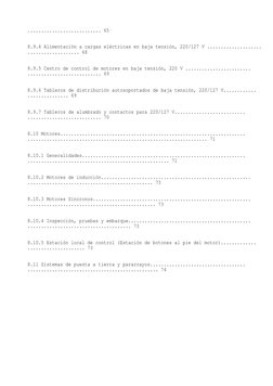 ........................... 65 
8.9.4 Alimentación a cargas eléctricas en baja tensión, 220/127 V ....................
......