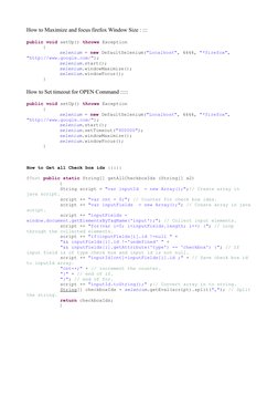 Selenium Java Code Examples and Usage | PDF | Regular Expression ...