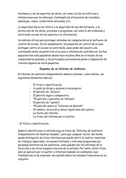 Hardware y de los soportes de datos, así como a la de los edificios e 
instalaciones que los albergan. Contempla las situacio