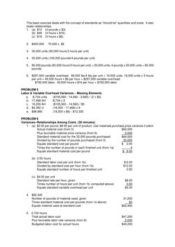 Standard Costing & Variance Analysis Problems | PDF | Variance | Cost