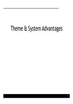 KIRLOSKAR OIL ENGINES LIMITED 
1 
 
 
 
 
 
 
 
 
 
 
 
 
Theme & System Advantages 
 
 
 
 
