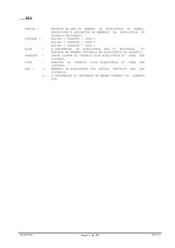 ALL
  
   FUNCAO :       ESCREVE NA AWS OU  MEMBRO  DA  BIBLIOTECA  OS  NOMES,
                  DESCRICOES E ATRIBUTOS