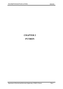 Python Internship Report 2020-2021 | PDF | Python (Programming Language ...