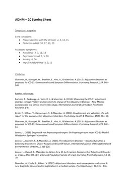 ADNM-20 Adjustment Disorder Assessment | PDF | Mental Disorder | Psychiatry