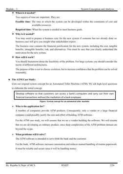 Module – 3  
                                              System Conception and Analysis  
By: Rajatha S, Dept. of MCA