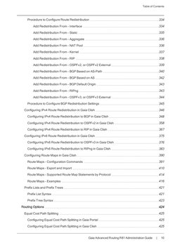 Table of Contents
Gaia Advanced Routing R81 Administration Guide      |      10
Procedure to Configure Route Redistribution
3
