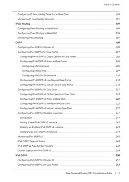 Table of Contents
Gaia Advanced Routing R81 Administration Guide      |      8
Configuring IP Reachability Detection in Gaia