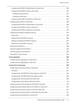 Table of Contents
Gaia Advanced Routing R81 Administration Guide      |      9
Configuring IPv6 OSPFv3 Global Options in Gaia
