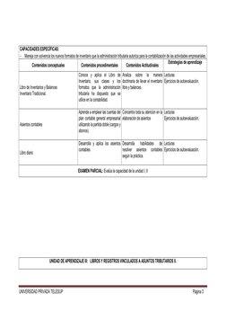UNIVERSIDAD PRIVADA TELESUP 
Página 3 
 
 
 
 
 
 
 
 
 
 
 
 
 
 
CAPACIDADES ESPECÍFICAS: 
− 
Maneja con solvencia los nu