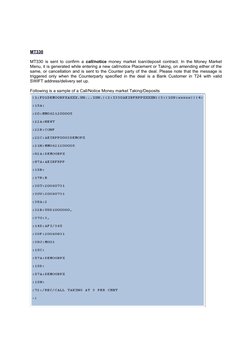 Mt300 Example SWIFT Messages in Treasury Operations | PDF | Money Market | Banks