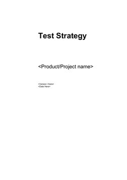 Test Strategy Document Template | PDF | Software Engineering | Computing