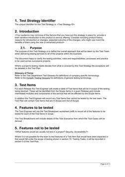 Test Strategy Document Template | PDF | Software Engineering | Computing