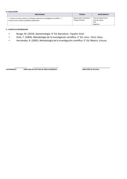 IV.-EVALUACIÓN 
INDICADORES 
TÉCNICA 
INSTRUMENTO 
✓ Conoce el marco teórico, el enfoque mixto de la investigación científi