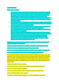 VALUE PROPOSITION
What is Value Proposition?

Value delivered to the customer results in a satisfied customer who will pay a