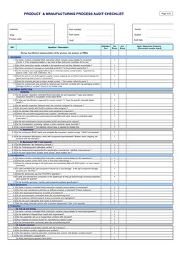 Manufacturing First Case Check Manufacturing Process Audit Checklist | PDF | Packaging And Labeling ...