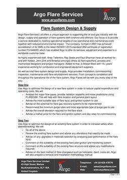 Argo Flare Services 
www.argoflares.com 
 
 
• Argo Flare Services Limited 
43 High Street, Marlow 
Buckinghamshire, SL7 1BA