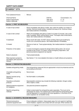 Stabrex MSDS ST70 | PDF | Dangerous Goods | Toxicity