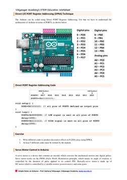 Simple Notes on Arduino – Prof. Dattaraj Vidyasagar; Vidyasagar Academy, www.vsa.edu.in  (http://www.vsa.edu.in/) 
V