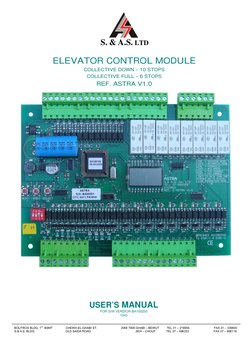Astra Elevator Control Manual | PDF | Elevator | Switch