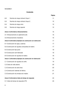 NCh2095/1
II
Contenido
Página
8.2
Recintos de riesgo ordinario Grupo 1
11
8.3
Recintos de riesgo ordinario Grupo 2
12
8.4
Rec
