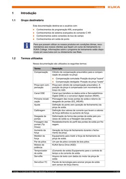 7 / 123
Versão: 11.10.2010 Versão: KST ServoGun TC 3.1 V1 pt
1 Introdução
1
Introdução
1.1
Grupo destinatário
Esta documentaç