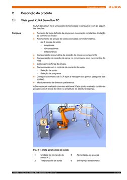 9 / 123
Versão: 11.10.2010 Versão: KST ServoGun TC 3.1 V1 pt
2 Descrição do produto
2
Descrição do produto
2.1
Vista geral KU