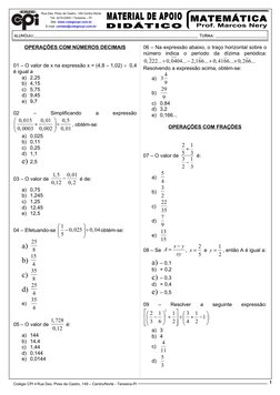 ALUNO(A):__________________________________________________________________________ TURMA: _______________________
1
Rua Des.