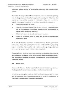 Underground Ventilation Guidelines for Mines | PDF | Ventilation ...