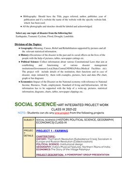 ●Bibliography: Should have the Title, pages referred, author, publisher, year of
publication and if a website the name of the