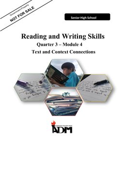 Senior High School
 
Reading and Writing Skills  
Quarter 3 – Module 4