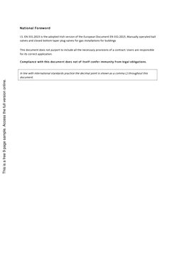 En 331 (2015) - Isolation Ball Valve | PDF | Pipe (Fluid Conveyance ...