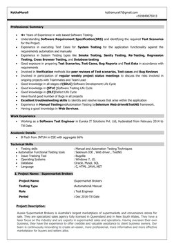 Software Test Engineer Resume | PDF | Software Testing | Software Bug