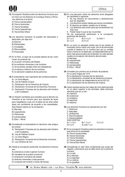 2 
CÍVICA  
Jr. Pedro Muñiz 128 – 1er Piso - Trujillo      044-360508 
 
15. Concepción filosófica sobre los derechos