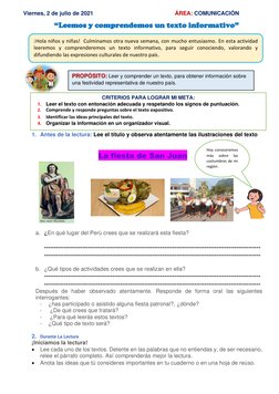 Fiesta de San Juan en la Amazonía Peruana | PDF | Religión y creencia