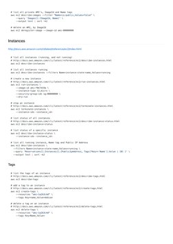 AWS CLI Commands Cheatsheet | PDF