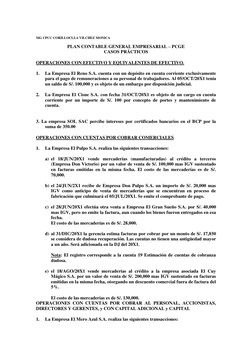 MG CPCC CORILLOCLLA VILCHEZ MONICA 
 
PLAN CONTABLE GENERAL EMPRESARIAL – PCGE  
CASOS PRÁCTICOS 
 
OPERACIONES CON EFECT