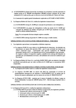 a) el 31/MAR/20X1 la Junta General de Accionistas (6 accionistas) acuerda aumentar el 
capital social en S/. 500,000 susc