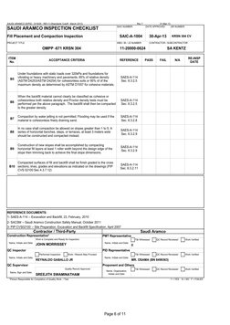 Saudi Aramco Inspection Checklist | PDF | Civil Engineering | Nature