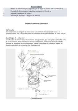 (http://fdr.com.br/formacao/2013/wp-content/uploads/2012/01/Carburador-antigo.png)Resumo da Lição

O filtro de ar é encarre