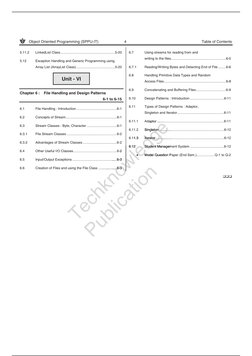 Object Oriented Programming (SPPU-IT) 
4 
Table of Contents 
 
5.11.2  
LinkedList Class ................................