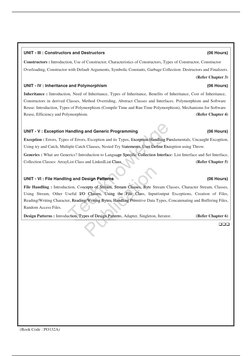 (Book Code : PO132A) 
UNIT - III : Constructors and Destructors  
(06 Hours) 
Constructors : Introduction, Use of Constru
