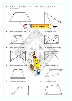 9. 
De la figura calcular MN, si ABCD  
10. 
De la figura, hallar “a ” 
 
 
es un trapecio 
 
 
 
 
 
 
 
 
 
 
 
TRABAJE