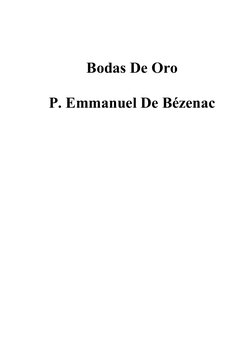 Bodas De Oro
P. Emmanuel De Bézenac
