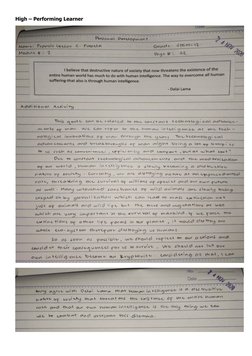 High – Performing Learner
