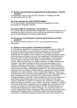 47- Quando foi proclamada as independências de Moçambique , Namíbia, 
Tanzânia ?  
R: Moçambique- 25 de Junho de 1975, Namí
