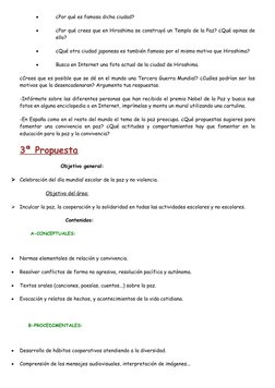 
¿Por qué es famosa dicha ciudad?
¿Por qué crees que en Hiroshima se construyó un Templo de la Paz? ¿Qué opinas de
ello?
