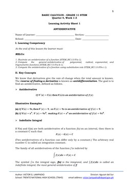 1 
Author: VICTOR G. LAMPADIO 
 
Division: Agusan del Sur 
School: TRENTO NATIONAL HIGH SCHOOL (TNHS) 
 email address: victor