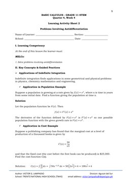 1 
Author: VICTOR G. LAMPADIO 
 
Division: Agusan del Sur 
School: TRENTO NATIONAL HIGH SCHOOL (TNHS) 
 email address: victor