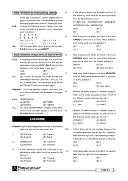 PAGE  # 2
Pre-foundation Career Care Programmes (PCCP) Division
Word Formation by Unscrambling Letters
In this type of questi